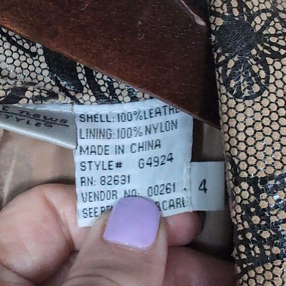 Vintage Leather Tapestry Trench Coat Size Small - Picture 7 of 16